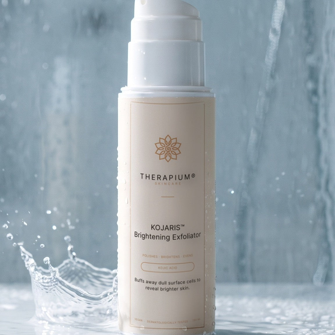 Therapium KOJARIS™ Brightening Exfoliator, styled scene