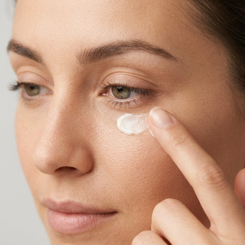 Therapium LUMERIS™ Brightening Eye Cream, in use