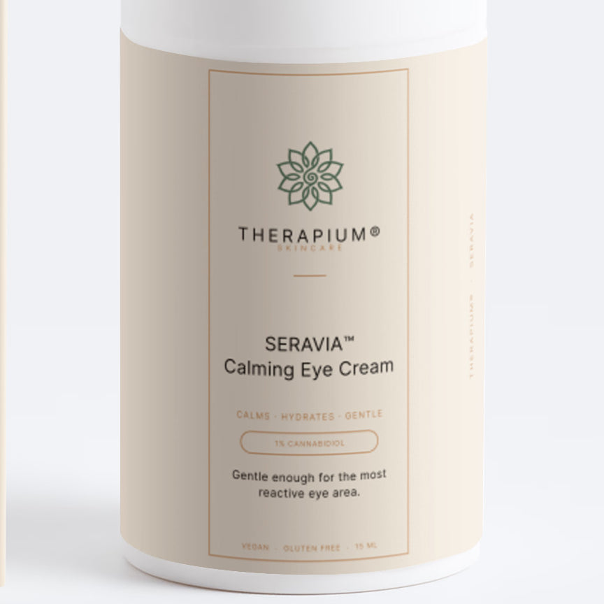 Therapium SERAVIA™ Calming Eye Cream, front label