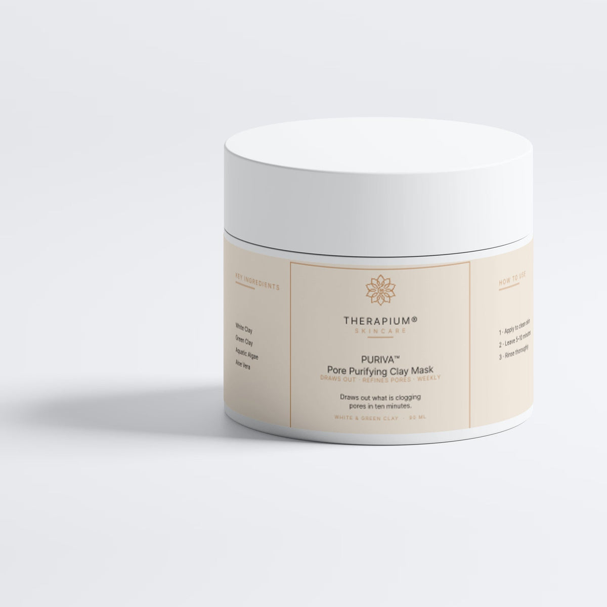 Therapium PURIVA™ Pore Purifying Clay Mask, studio photo