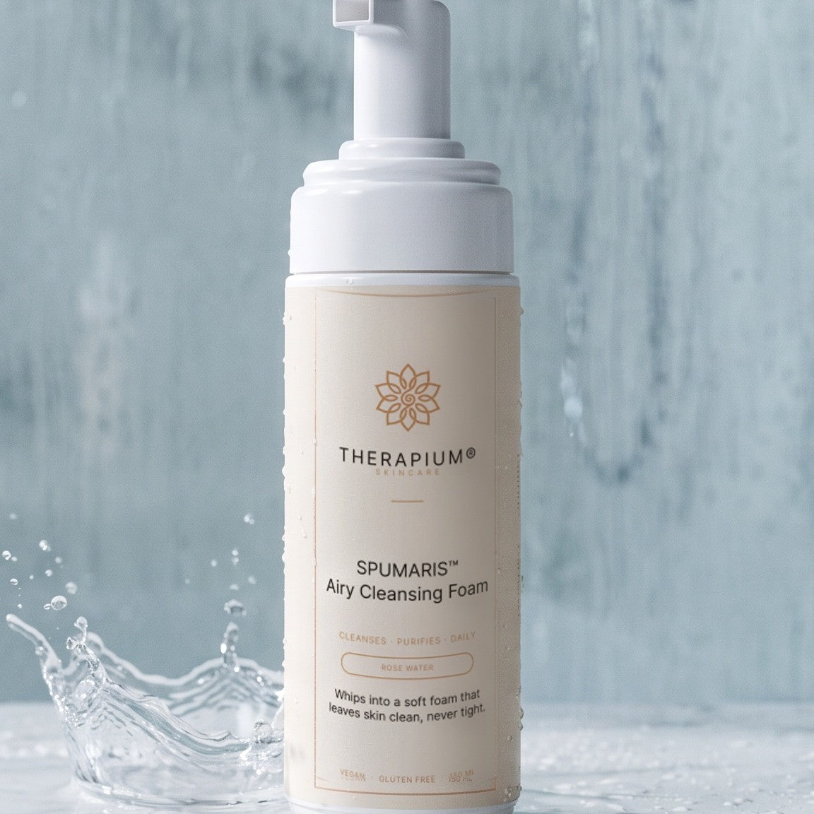Therapium SPUMARIS™ Airy Cleansing Foam, styled scene