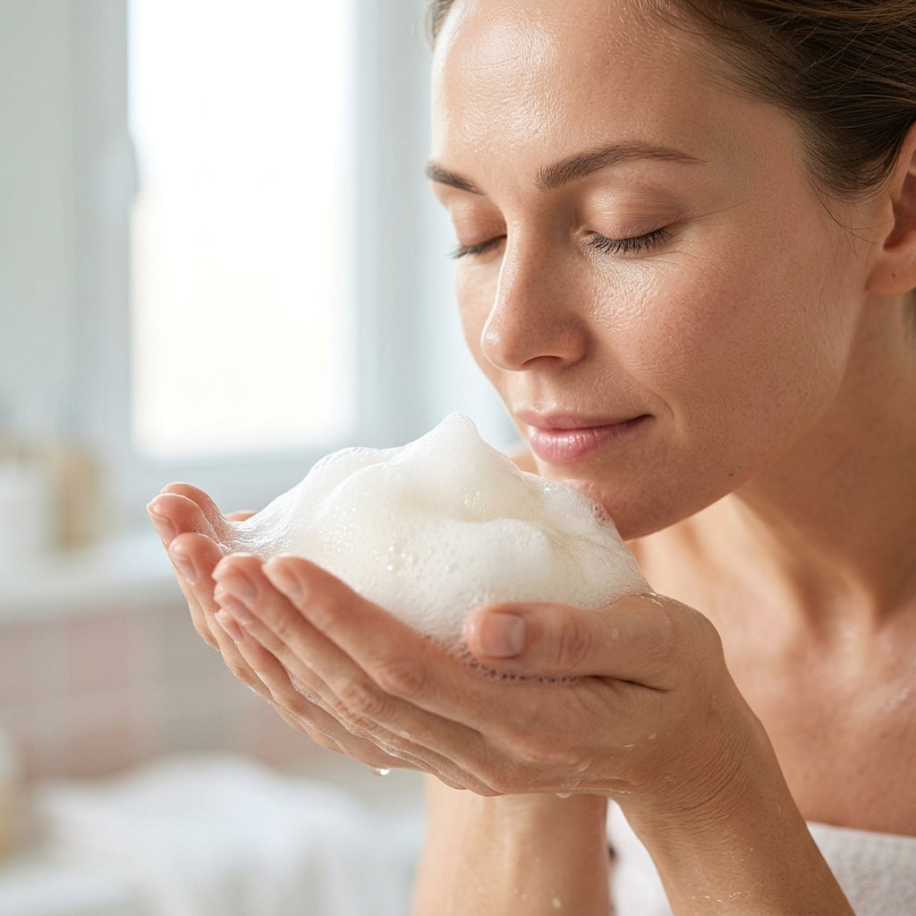 Therapium SPUMARIS™ Airy Cleansing Foam, in use