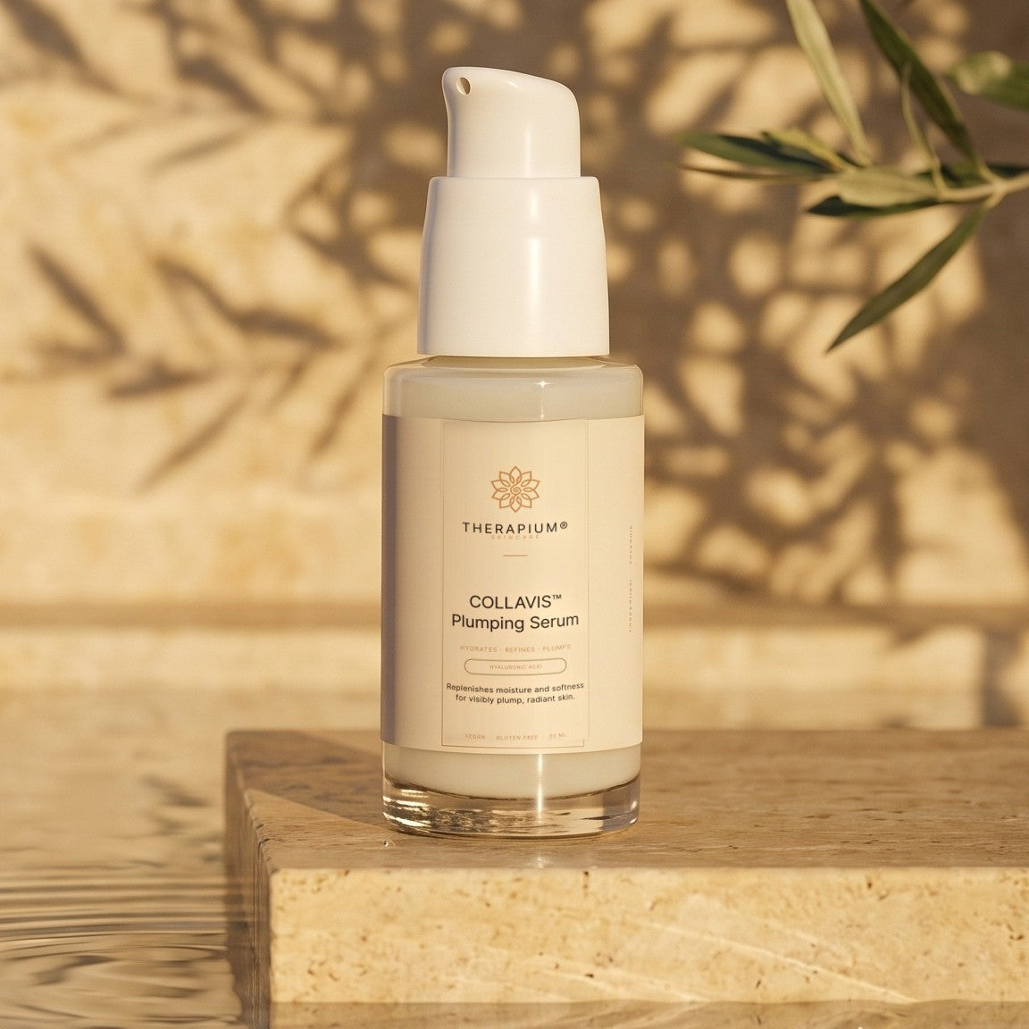 Therapium COLLAVIS™ Plumping Serum, styled scene