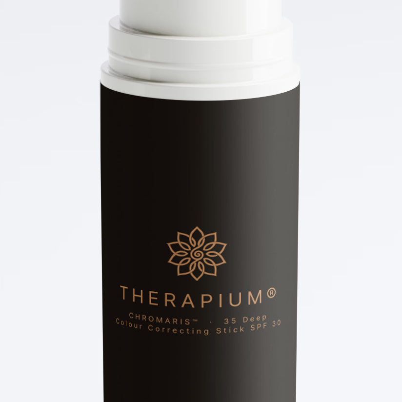Therapium CHROMARIS™ stick CC cu ceramide SPF 30 — nuanța 35 Deep, eticheta din față