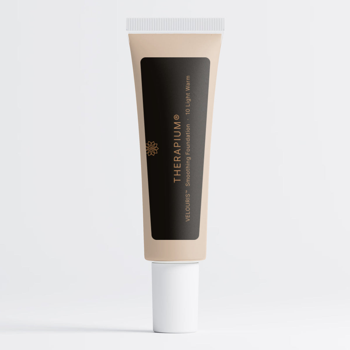 Therapium VELOURIS™ Smoothing Foundation — 10 Light Warm, close-up of the pack