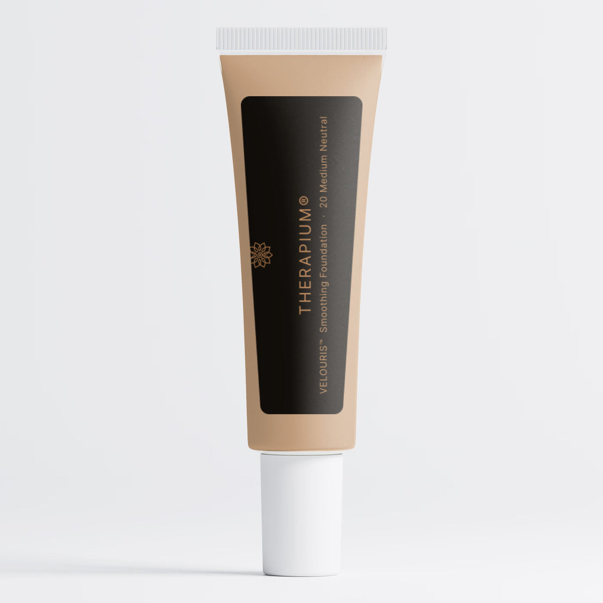 Therapium VELOURIS™ Smoothing Foundation — 20 Medium Neutral, close-up of the pack