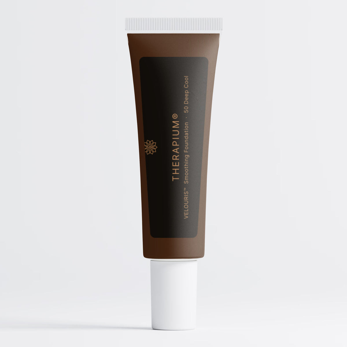 Therapium VELOURIS™ Smoothing Foundation — 50 Deep Cool, close-up of the pack