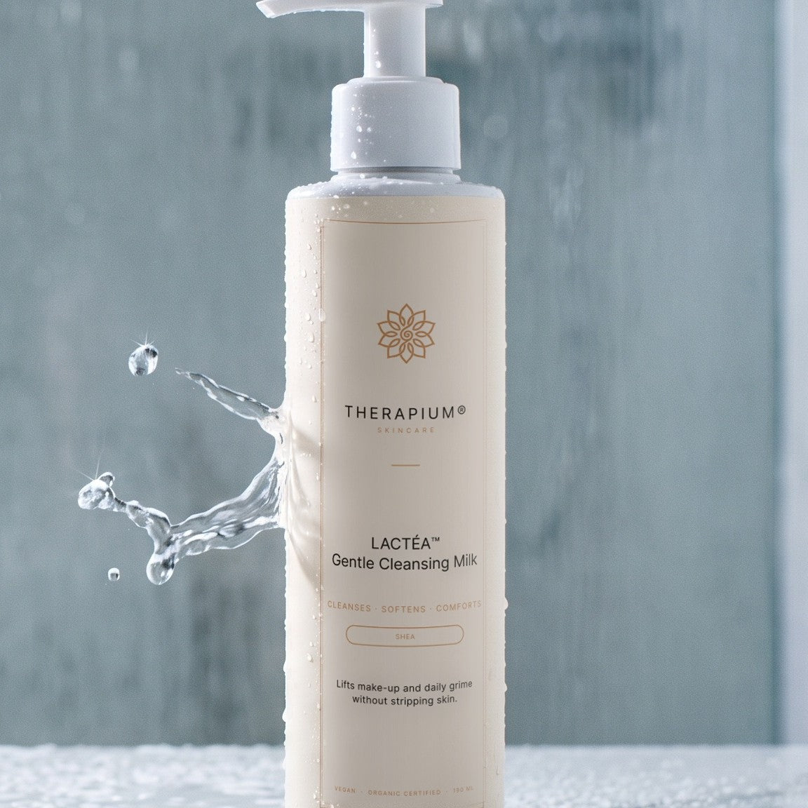 Therapium LACTÉA™ Gentle Cleansing Milk, styled scene