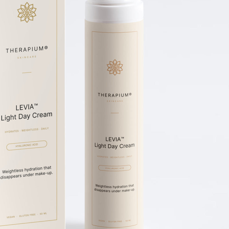 The front label of the LEVIA™ bottle