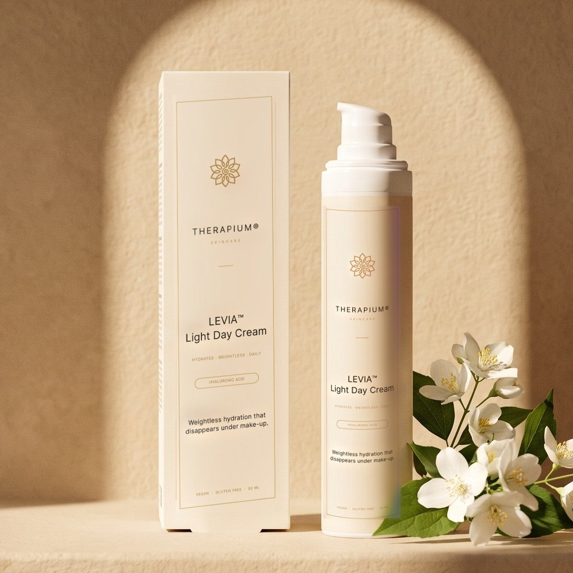Therapium LEVIA™ Light Day Cream, styled scene