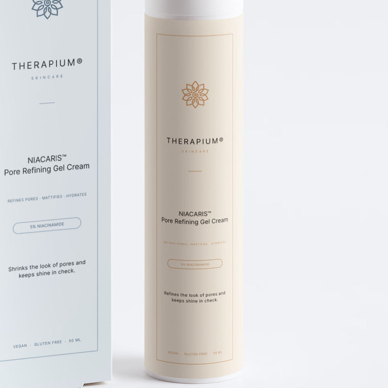 The front label of the NIACARIS™ bottle