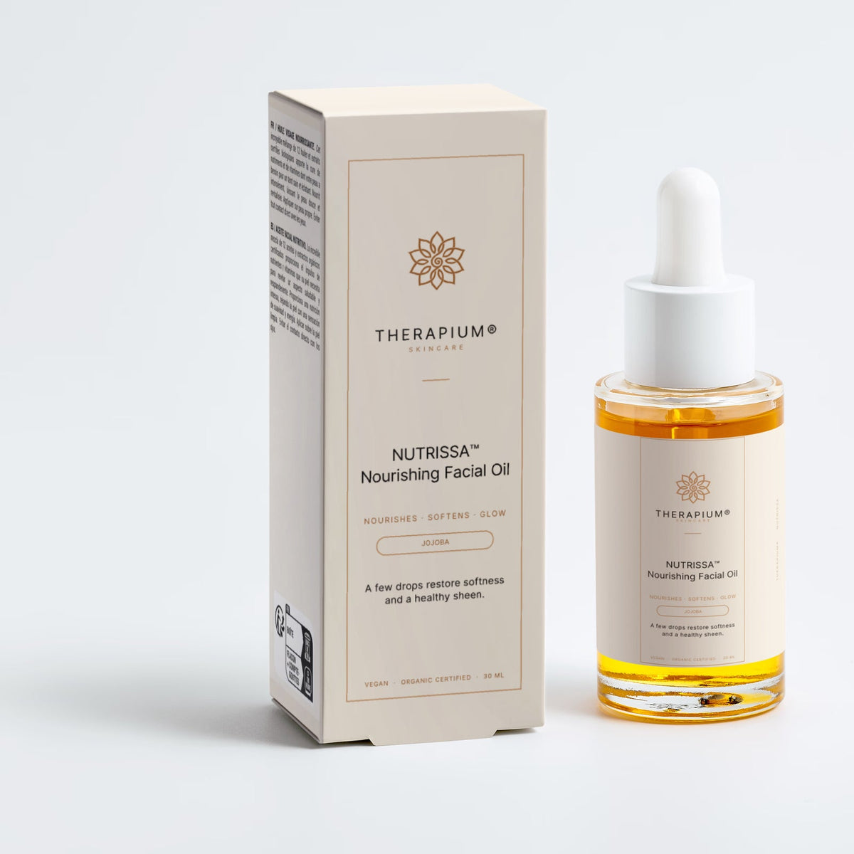 Therapium NUTRISSA™ Nourishing Facial Oil, studio photo