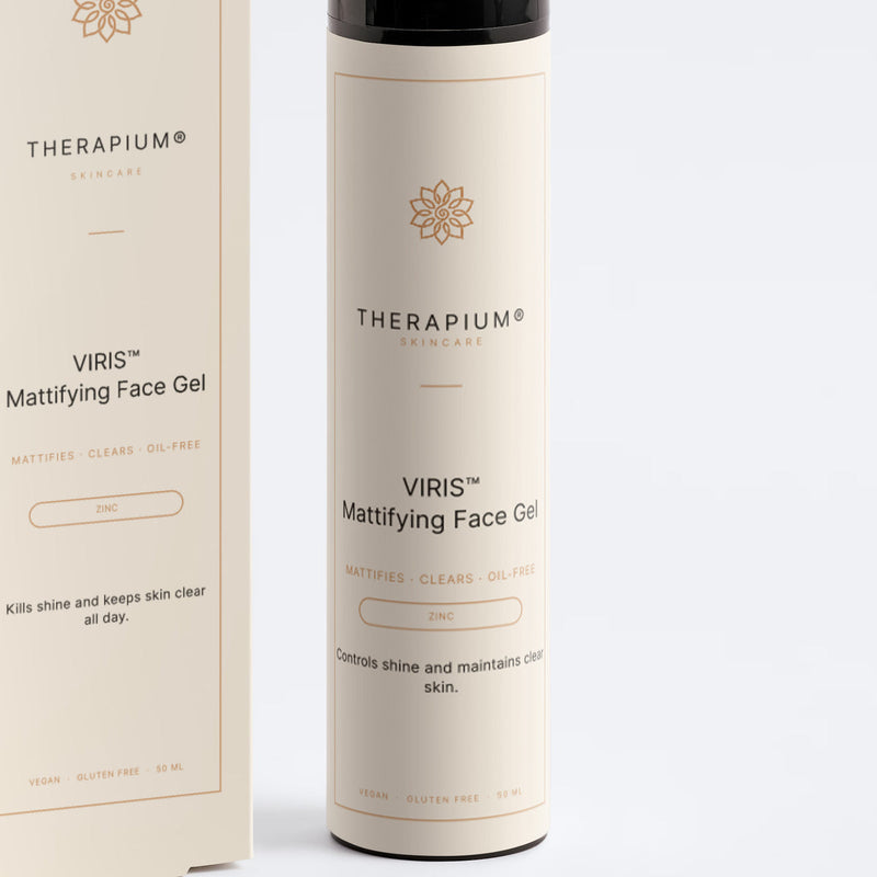 The front label of the VIRIS™ Mattifying Face Gel bottle