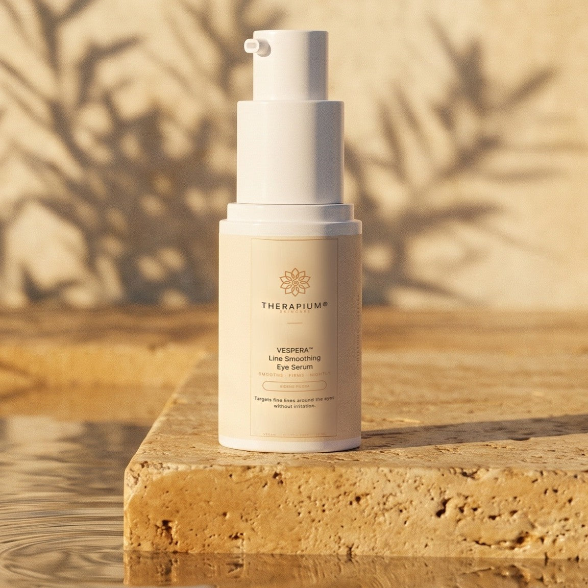 Therapium VESPERA™ Line Smoothing Eye Serum, styled scene