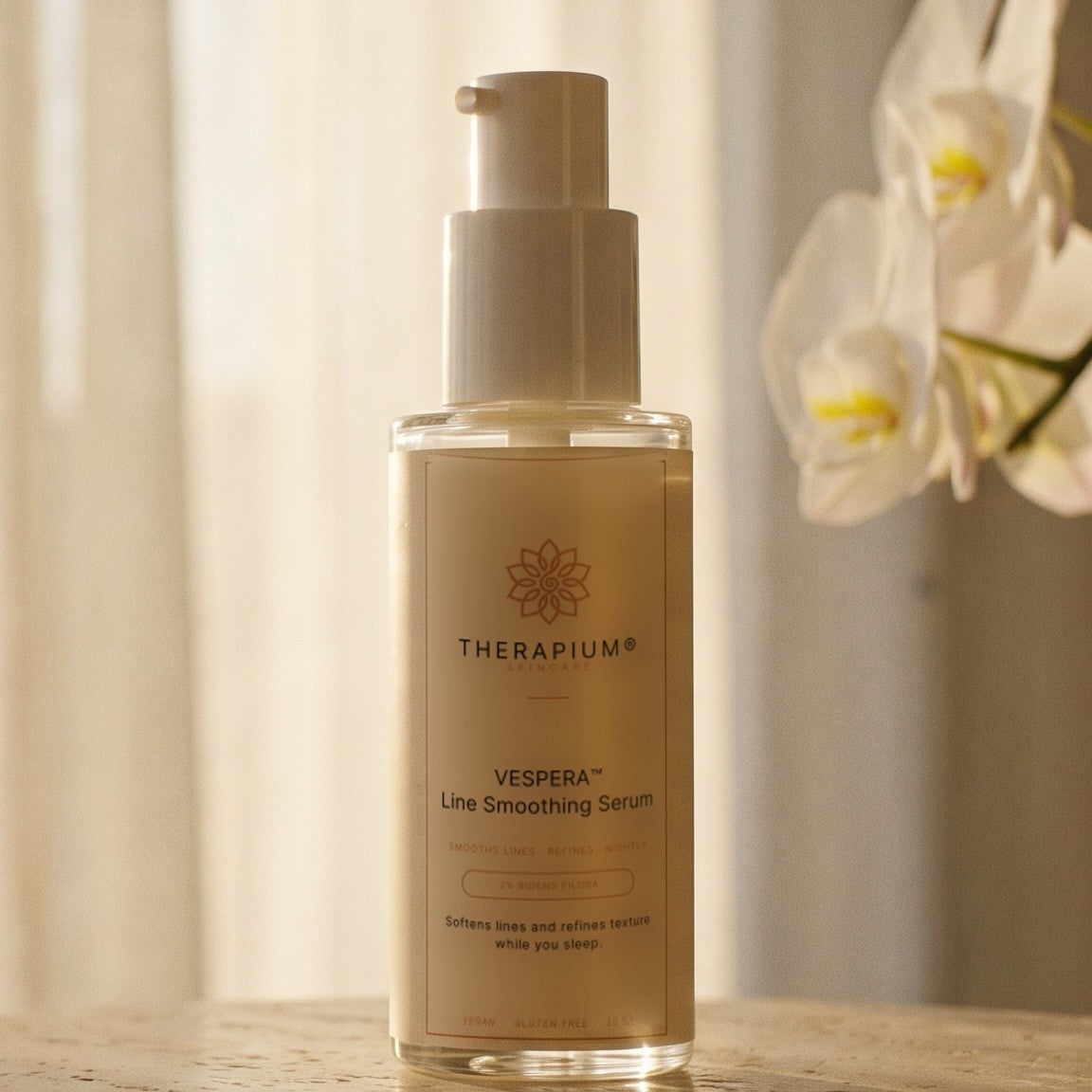 Therapium VESPERA™ Line Smoothing Serum, styled scene