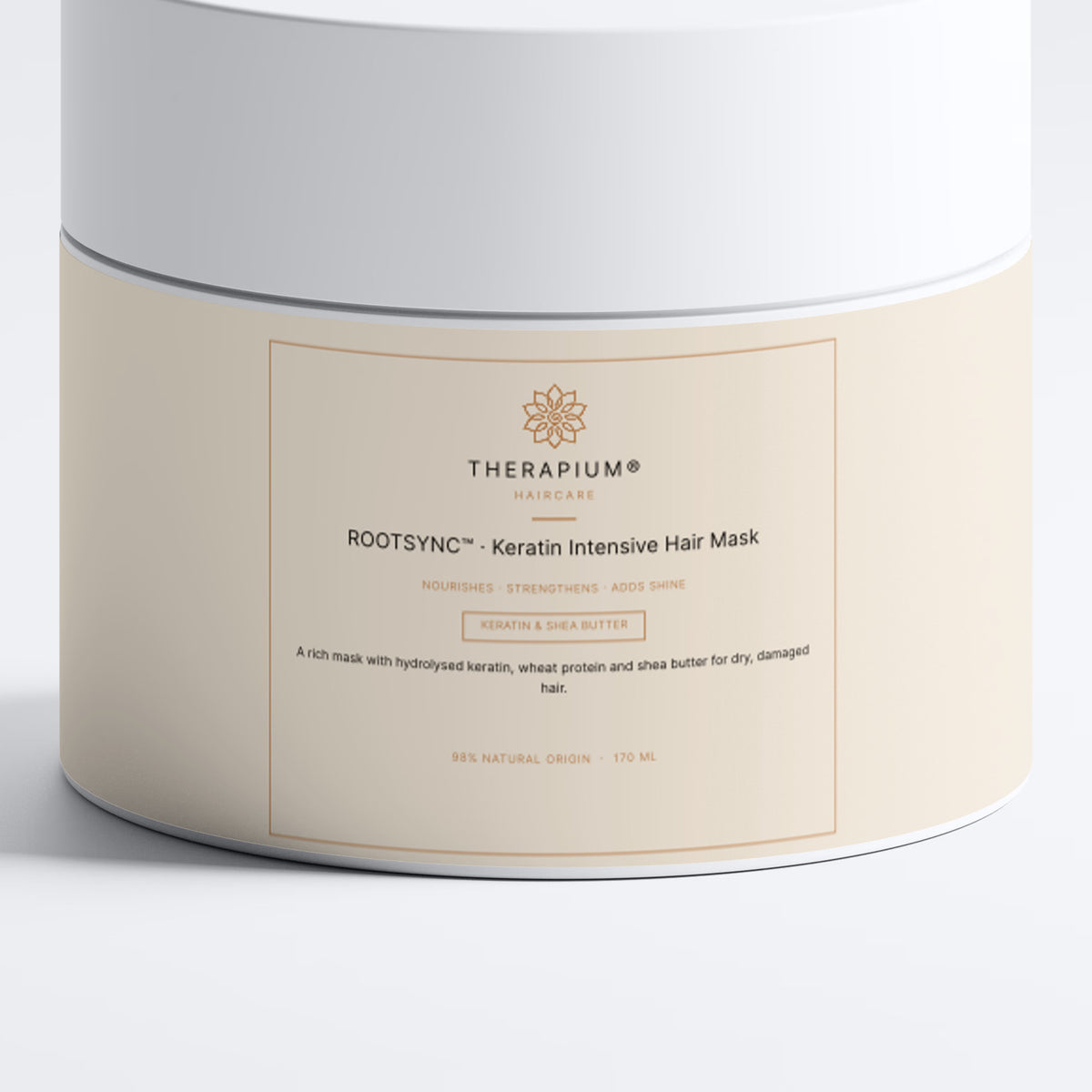 Therapium ROOTSYNC™ Keratin Intensive Hair Mask, front label