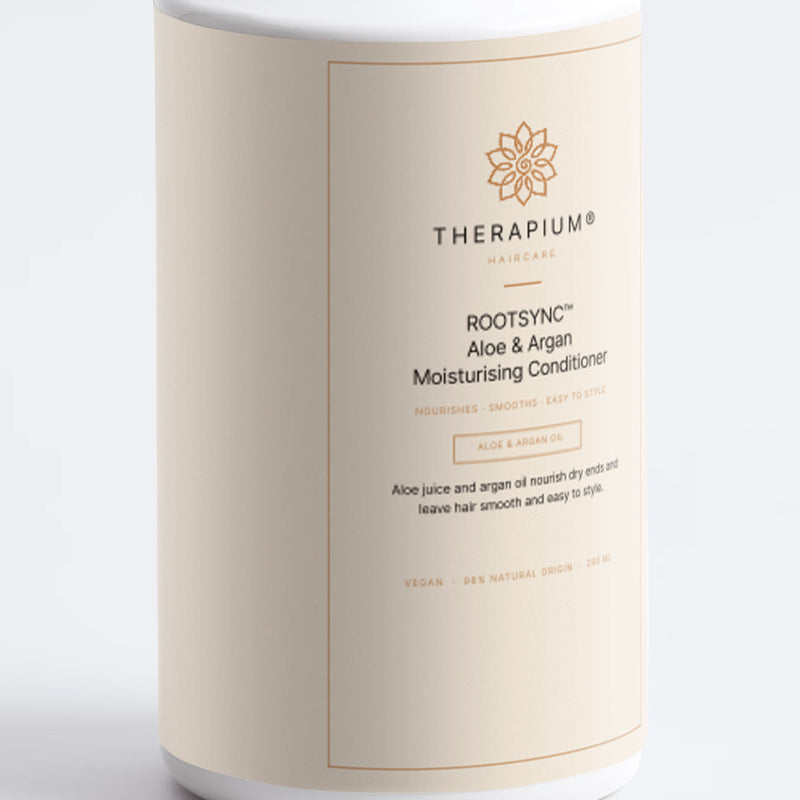 The front label of the ROOTSYNC™ conditioner bottle