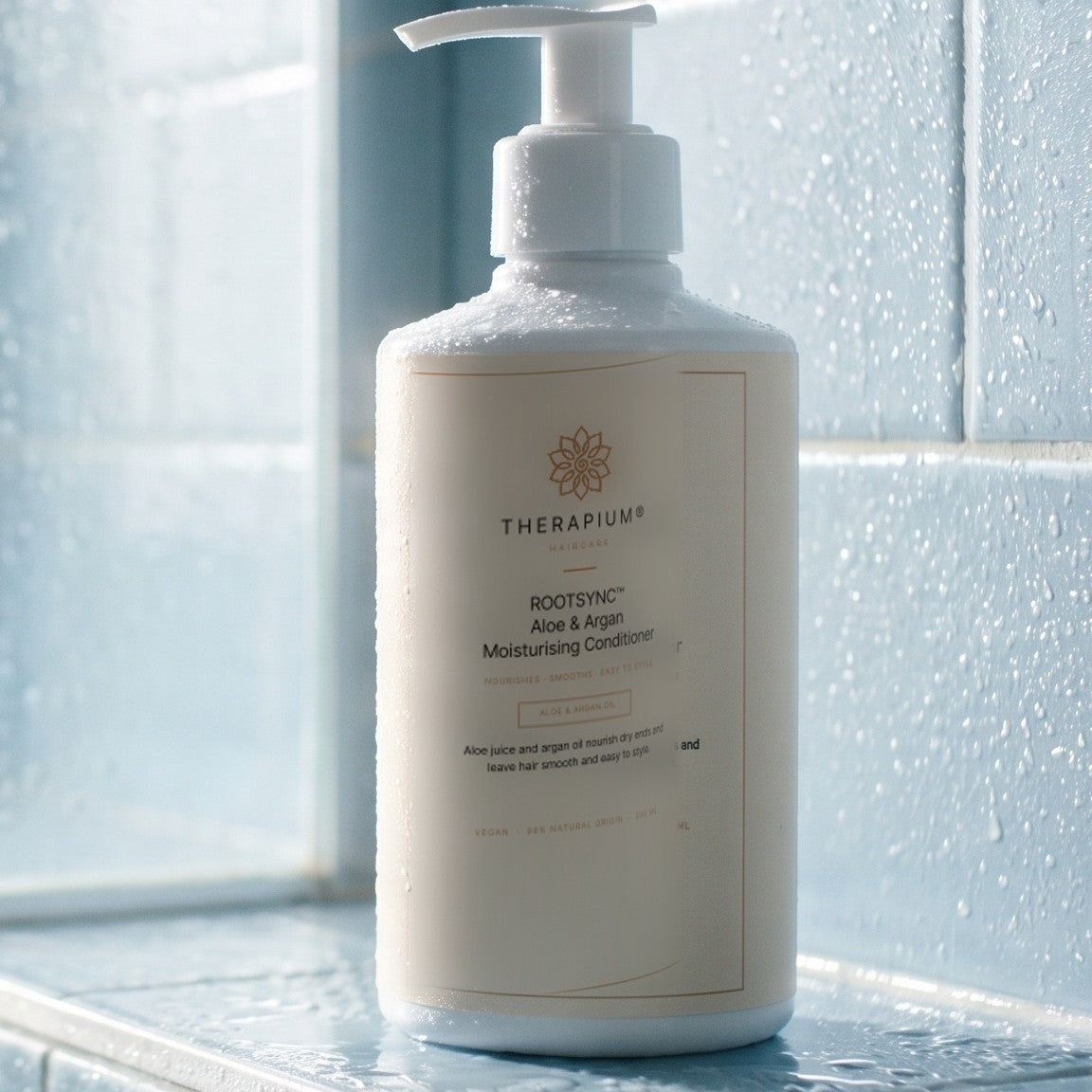 Therapium ROOTSYNC™ Aloe & Argan, styled scene