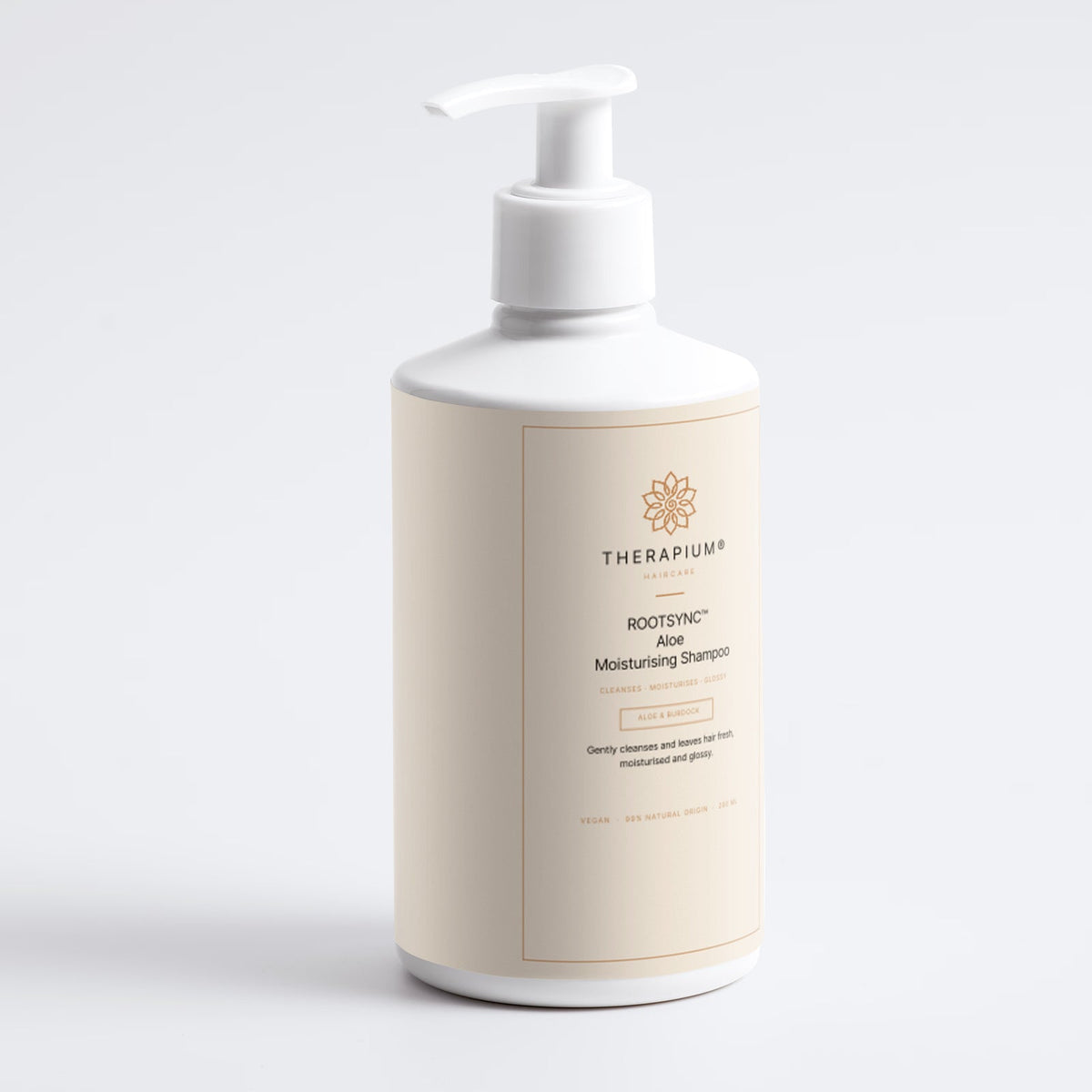 Therapium ROOTSYNC™ Aloe Moisturising Shampoo, studio photo