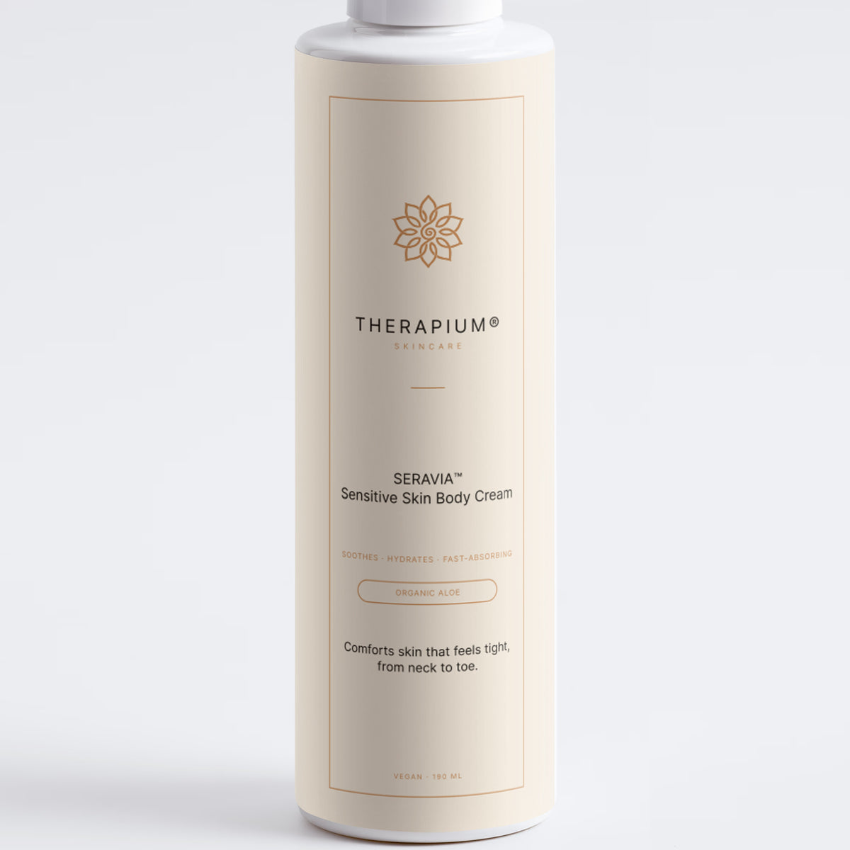 Therapium SERAVIA™ Sensitive Skin Body Cream, front label