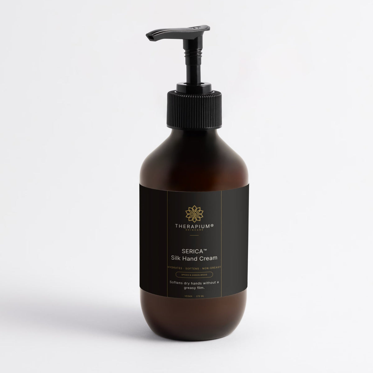 Therapium SERICA™ Silk Hand Cream — Spices & Sandalwood, studio photo