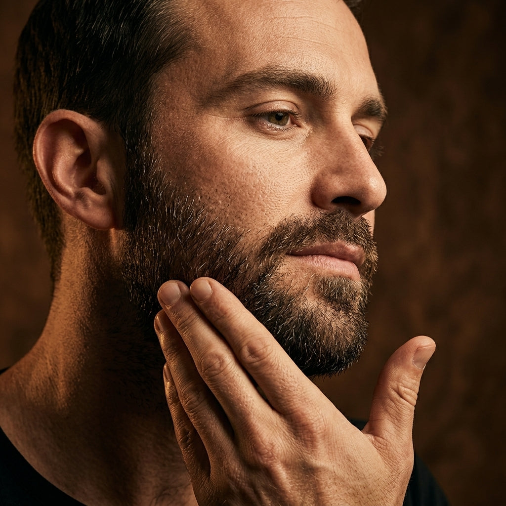 Therapium VIRIS™ Softening Beard Oil, in use