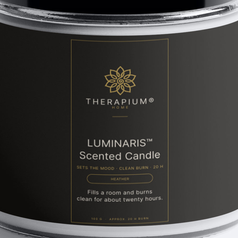 Therapium LUMINARIS™ Scented Candle — Heather, front label