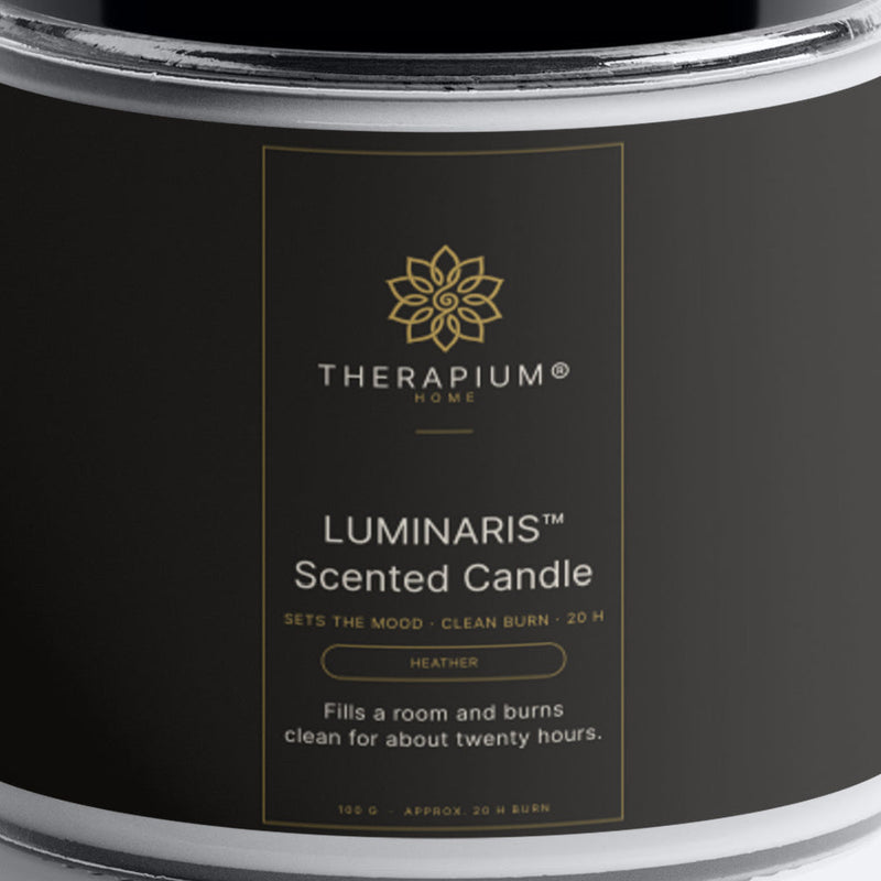 The front label of the LUMINARIS™ candle jar