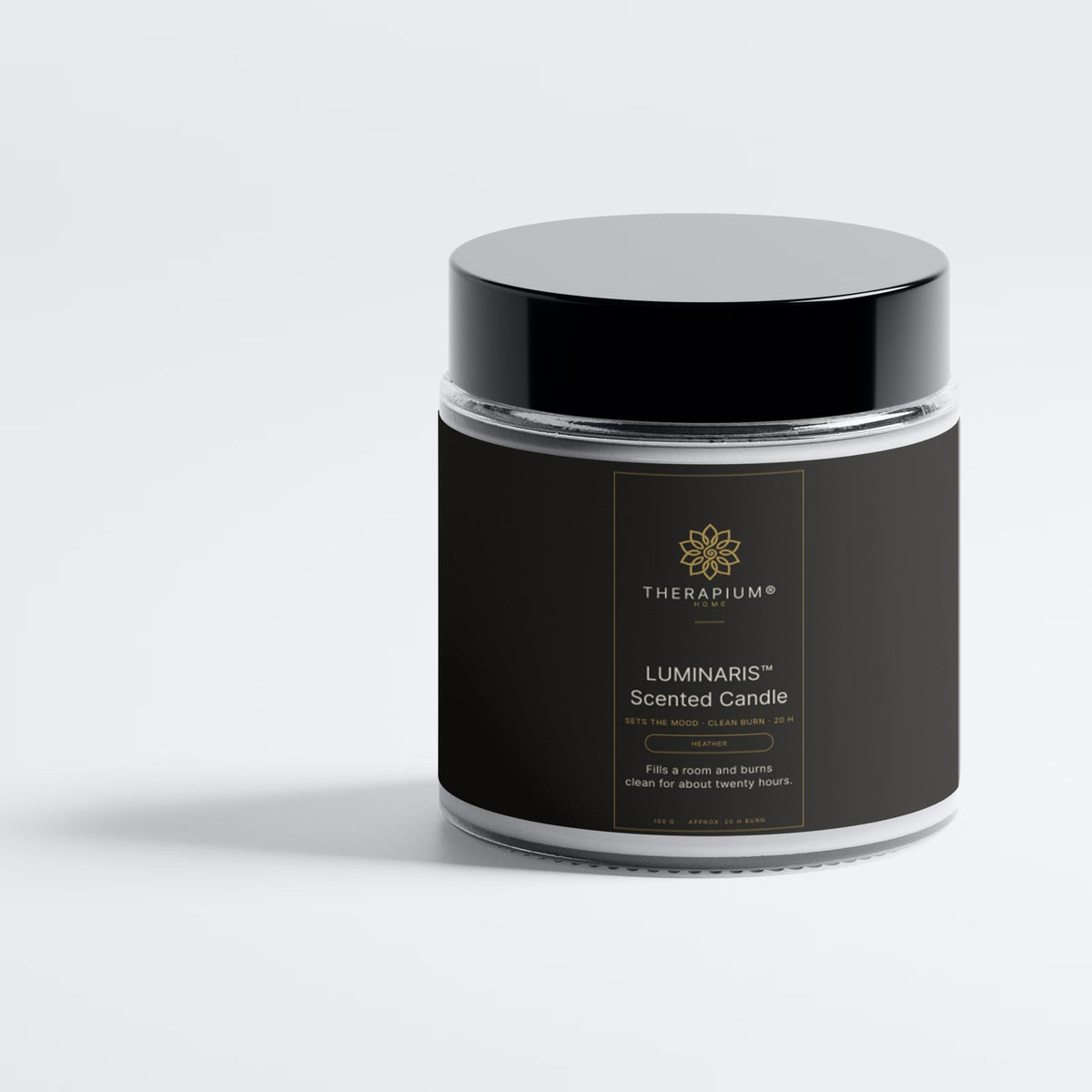 Therapium LUMINARIS™ Scented Candle — Heather, studio photo