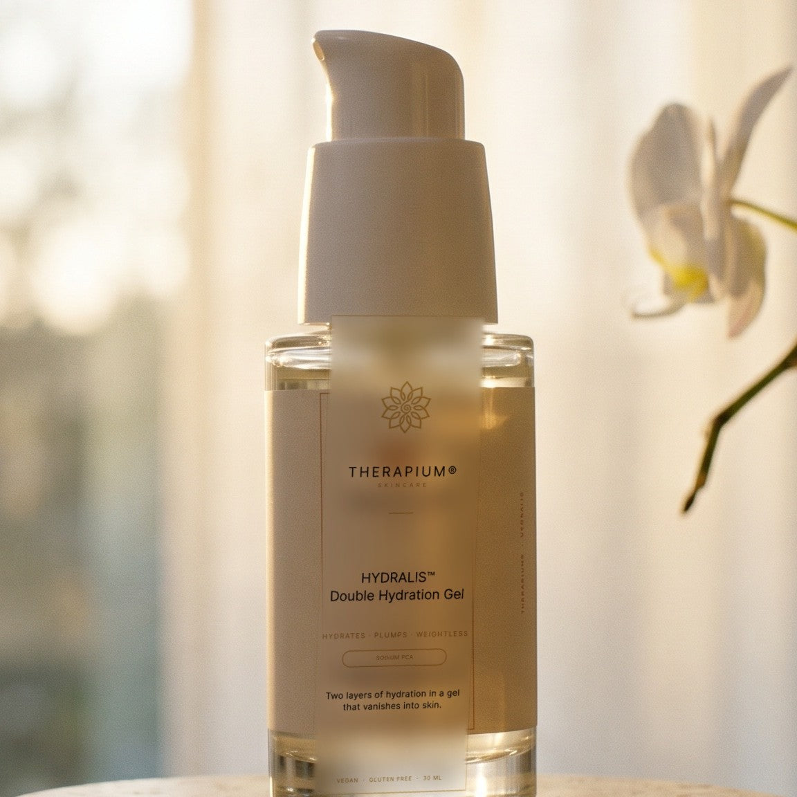 Therapium HYDRALIS™ Double Hydration Gel, styled scene