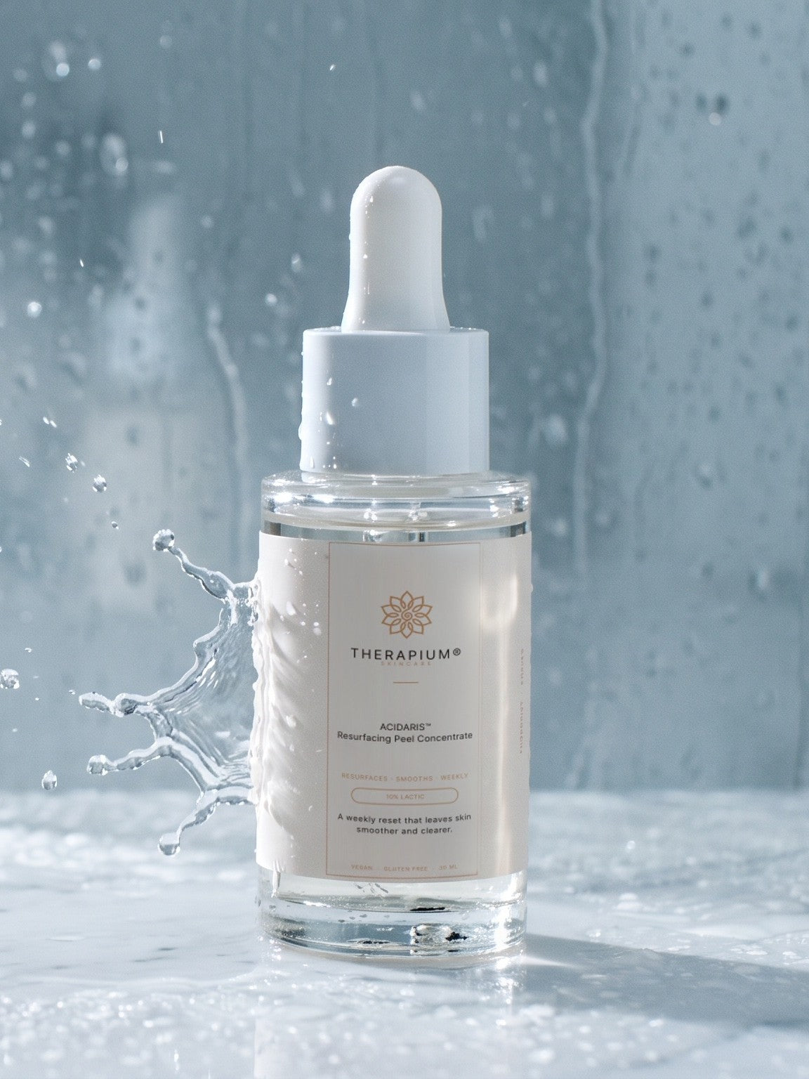 Therapium ACIDARIS™ Resurfacing Peel Concentrate, styled scene
