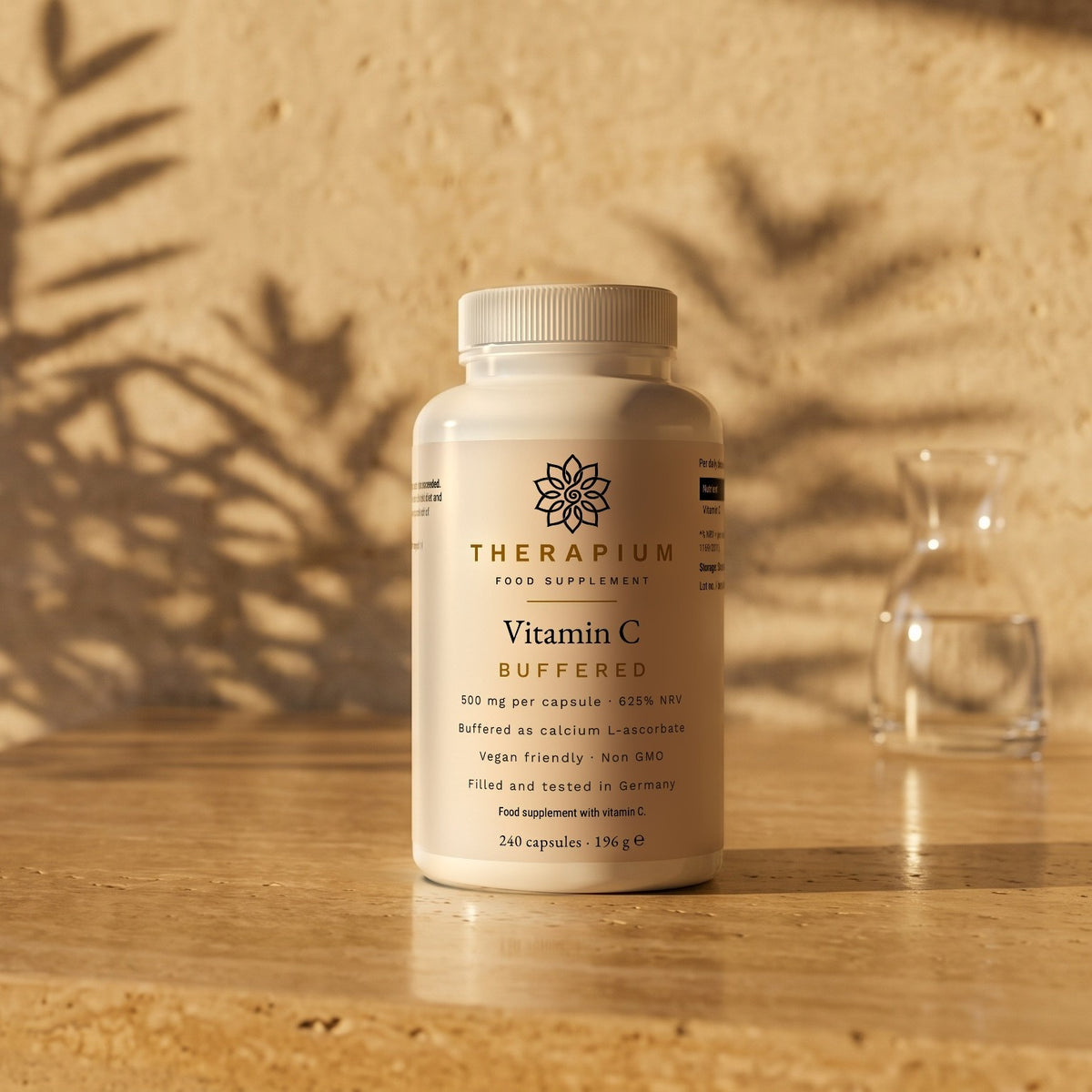 Therapium ASCORIS™ Buffered Vitamin C 500 mg — 240 capsules, styled scene