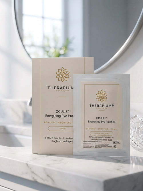 Therapium OCULIS™ Energising Eye Patches, styled scene