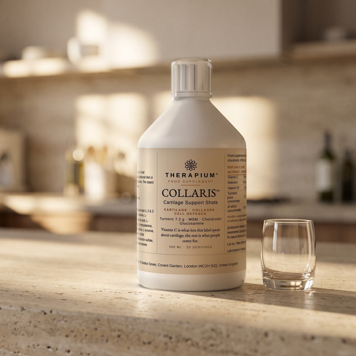 Therapium COLLARIS™ Cartilage Support Shots — 500 ml, styled scene