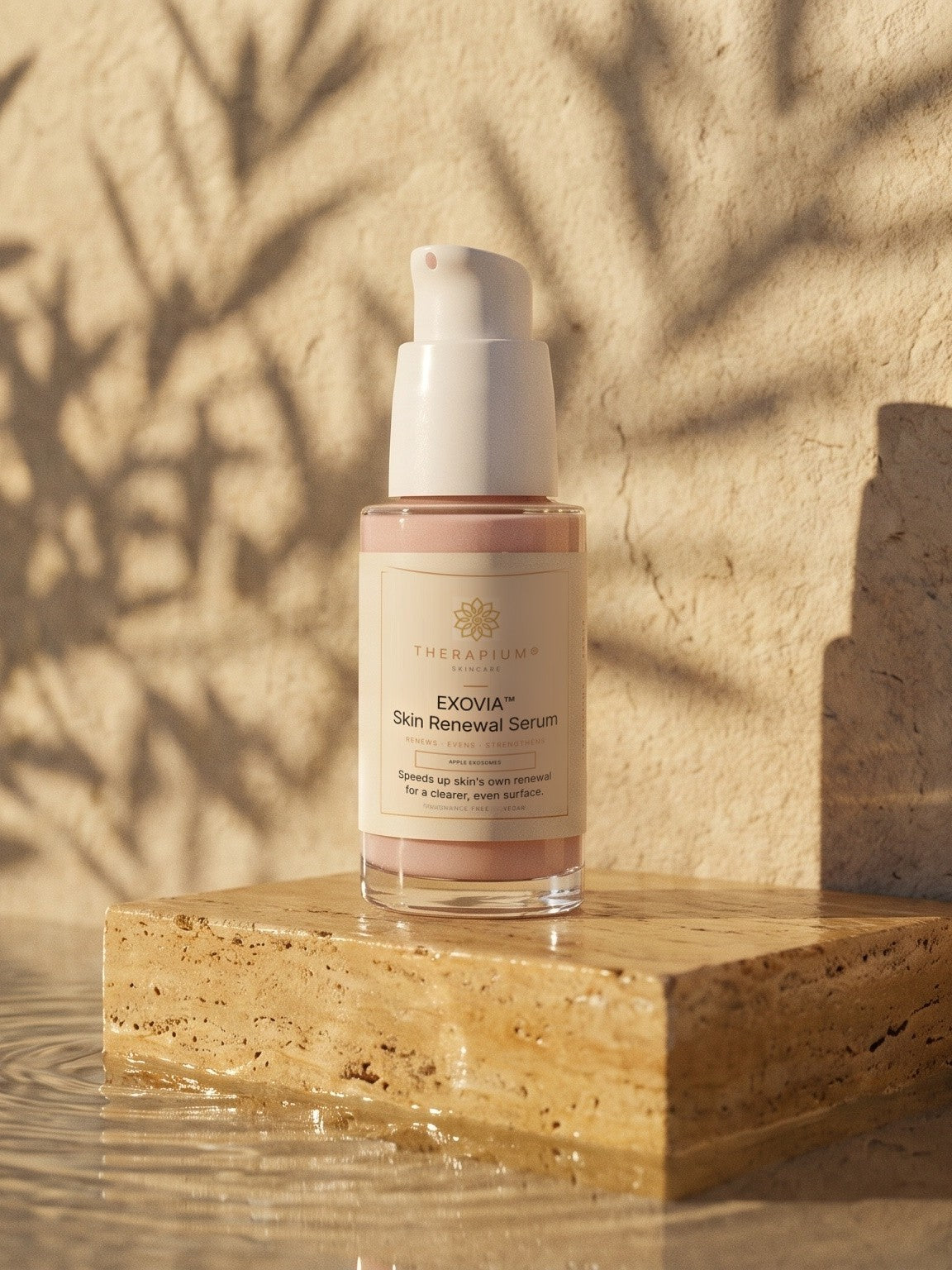Therapium EXOVIA™ Skin Renewal Serum, styled scene