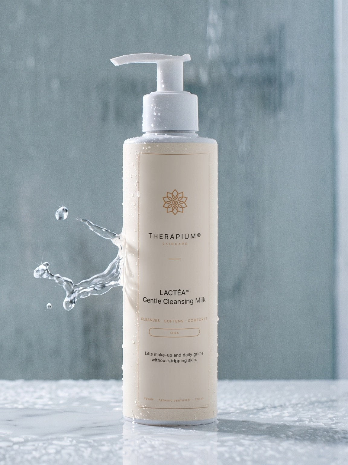Therapium LACTÉA™ Gentle Cleansing Milk, styled scene