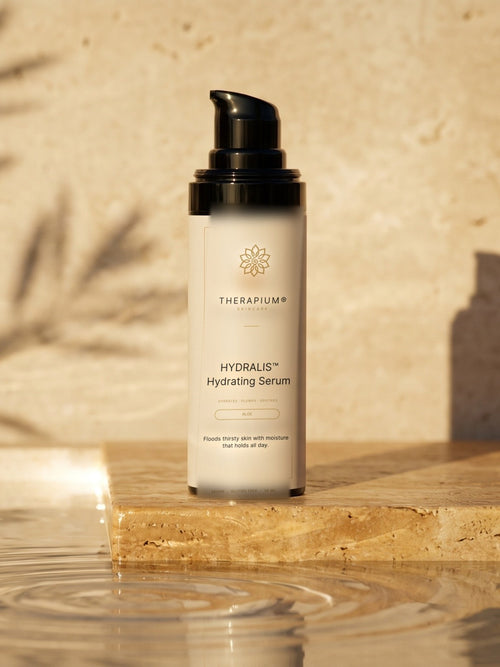 Therapium HYDRALIS™ Hydrating Serum, styled scene
