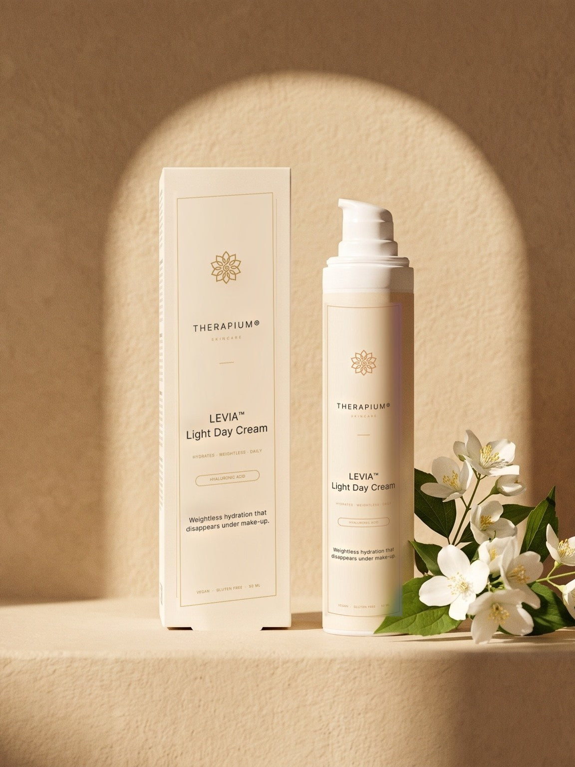 Therapium LEVIA™ Light Day Cream, styled scene