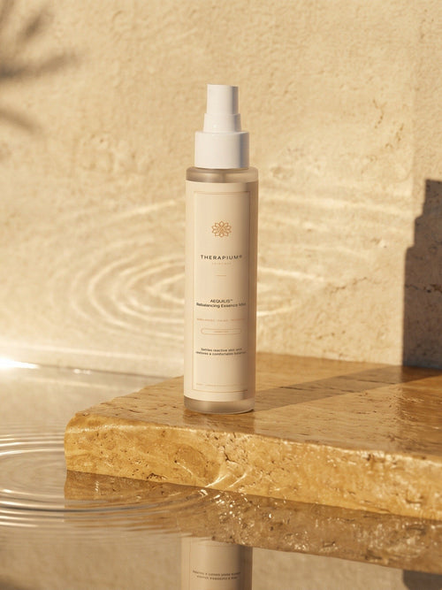 Therapium AEQUILIS™ Rebalancing Essence Mist, styled scene