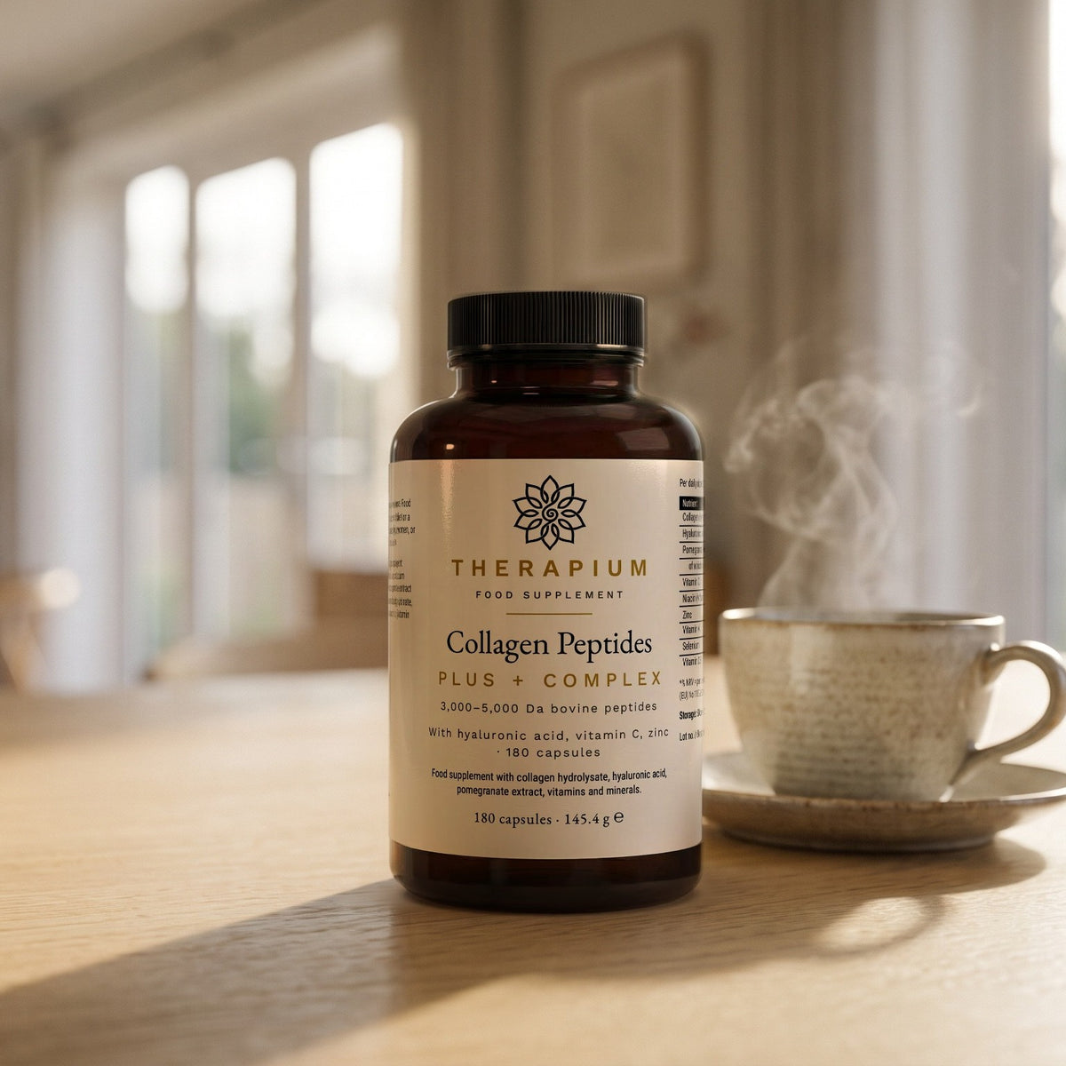 Therapium COLLARIS™ Collagen Peptides Plus — 180 capsules, styled scene