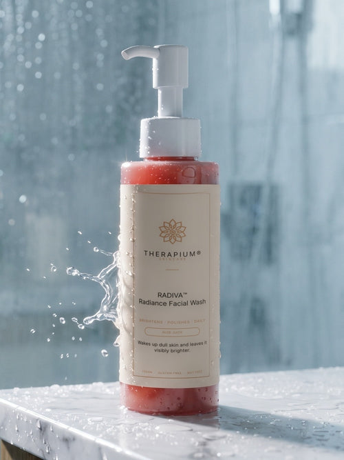 Therapium RADIVA™ Radiance Facial Wash, styled scene