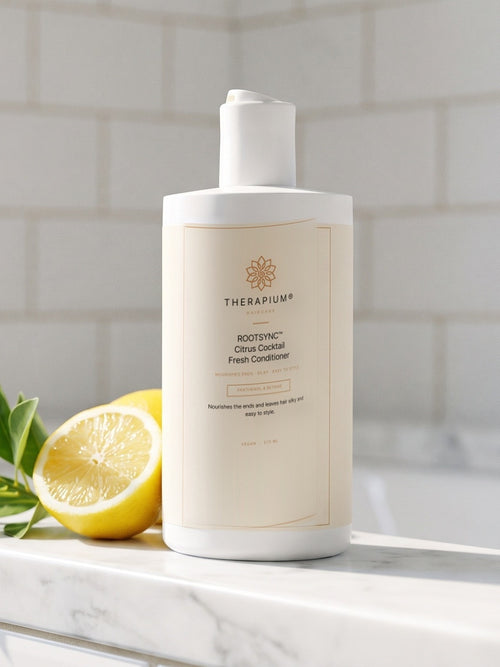 Therapium ROOTSYNC™ Citrus Cocktail Fresh Conditioner, styled scene