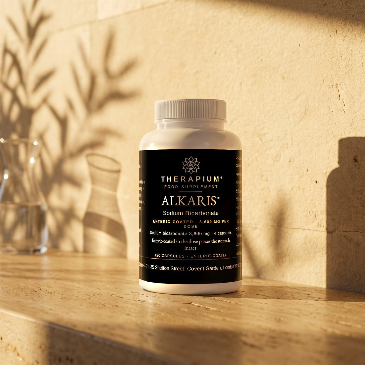 Therapium ALKARIS™ Sodium Bicarbonate — 120 capsules, styled scene