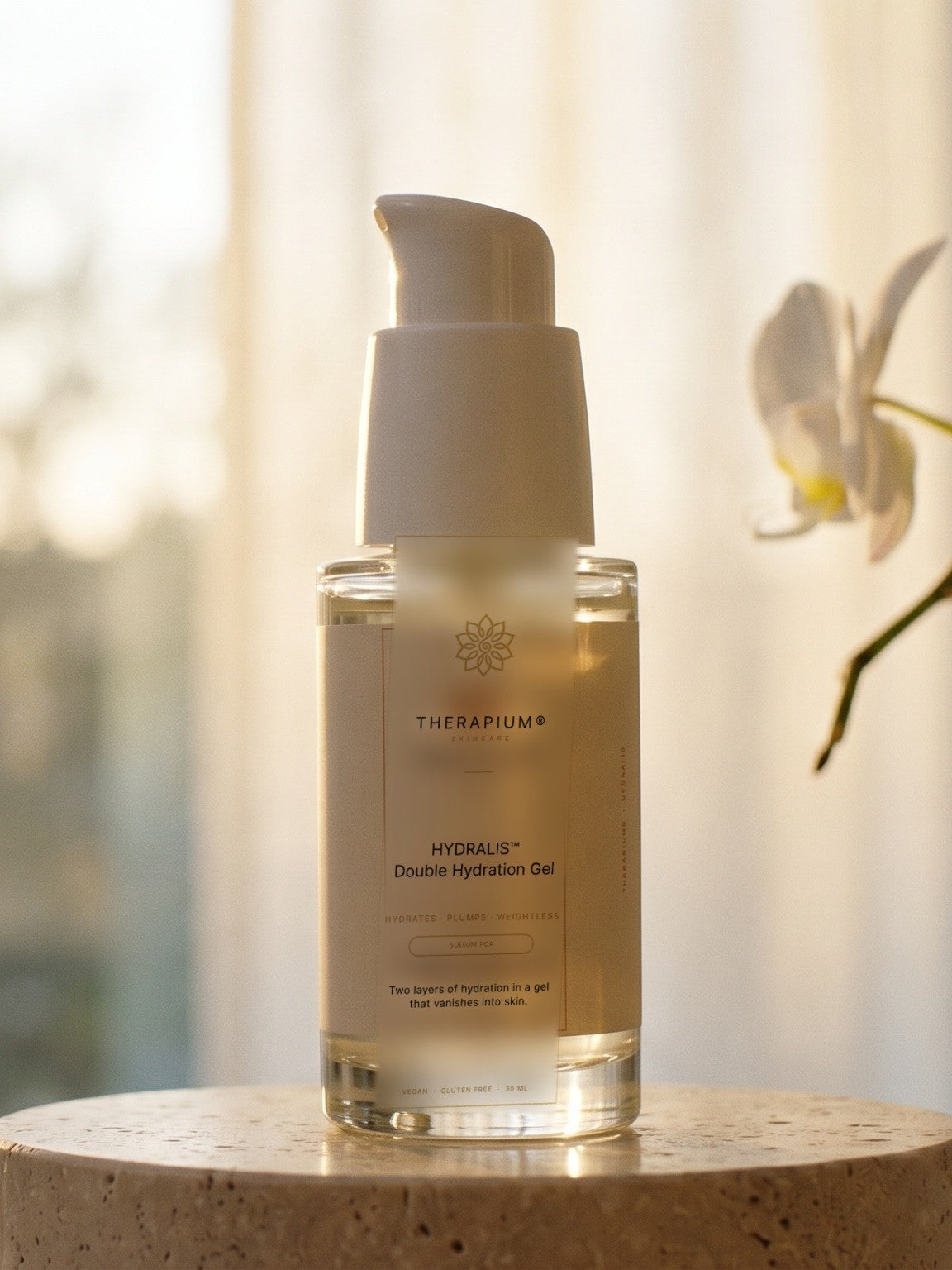 Therapium HYDRALIS™ Double Hydration Gel, styled scene